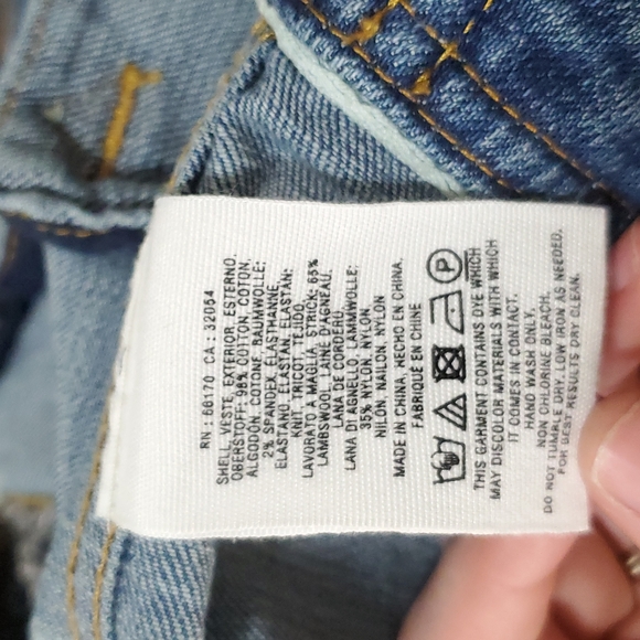 Pilcro denim jacket with sweater sleeves - Picture 3 of 3